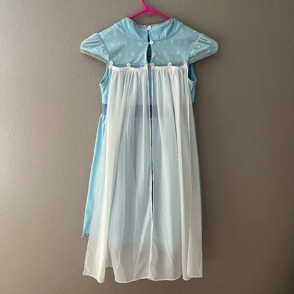 Only Little Once Elsa Dress and Cape Sz 8 - Picture 7 of 16